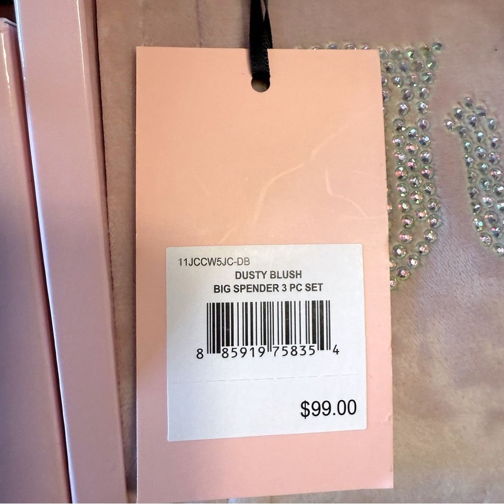 Juicy Couture NWT Big Spender Mini Tote 3 Piece Gift Set Dusty Pink  (P163) - Picture 5 of 7